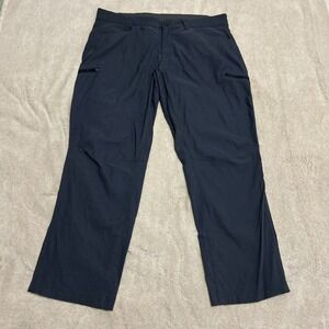 Eddie Bauer Mens Cargo Tech Pant 38x30 Navy  Stretch Hiking Outdoor Quick Dry